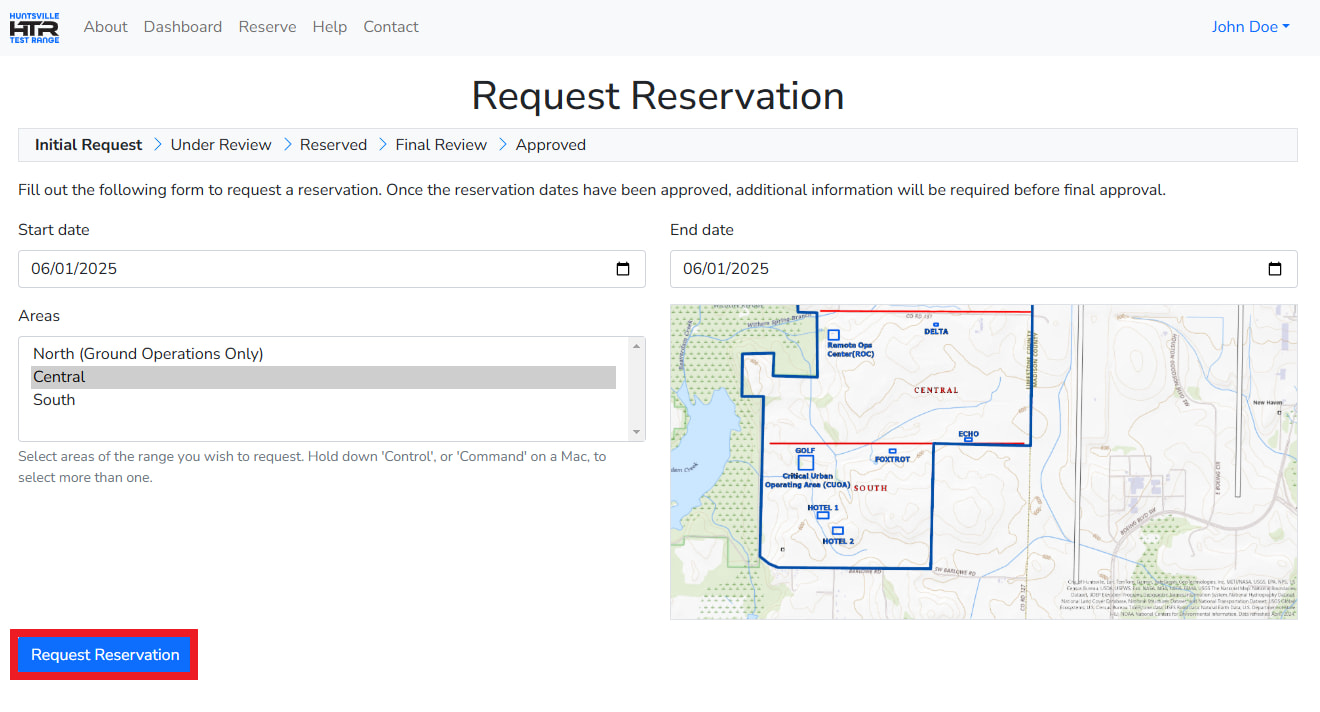 Request Reservation Form